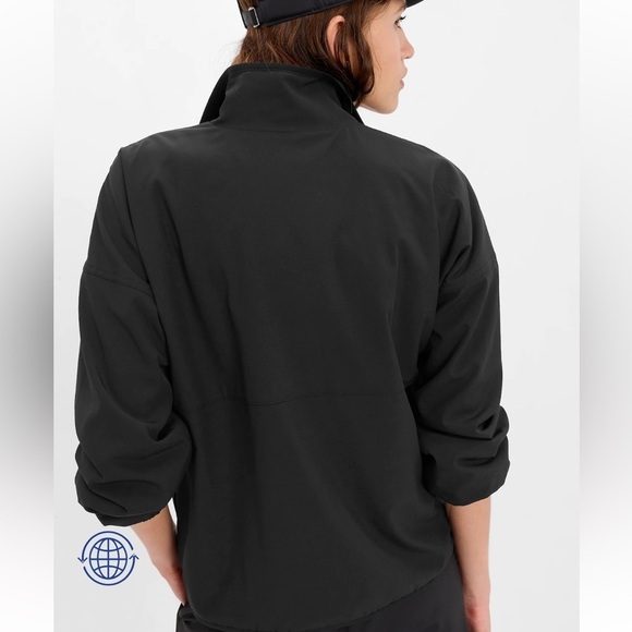 Gap Recycled Fleece-Lined Half-Zip Track Jacket - Picture 2 of 14